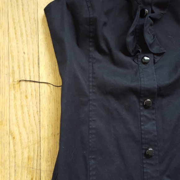 Talbots button-up dress with ruffles 8 - Picture 4 of 6